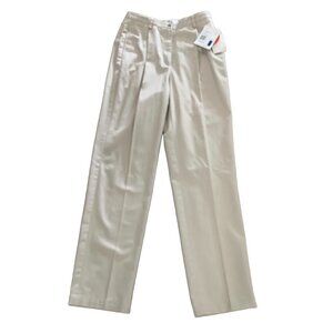 NWT Liz Claiborne Kylie Trouser Pant Wrinkle Free Cotton 8L Beige/Lt Khaki 138A